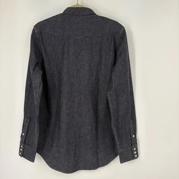 RRL By Ralph Lauren Slim Fit Denim Western Shirt Rinse Medium